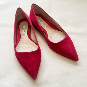 MM Lafleur Women's Rowan Flat - Cherry Suede